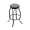 Holland Bar Stool Co 30" Swivel Bar Stool, Black Wrinkle, Canter Grey Seat 300030BW007 - alternate 1